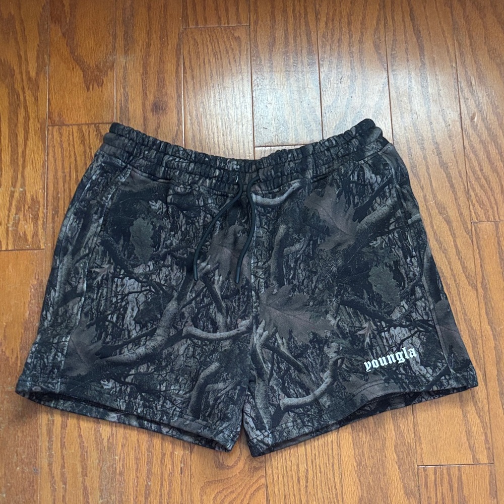 YoungLA camo cotton men’s shorts